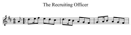 The Recruiting Officer - staff notation