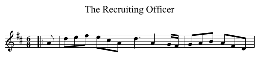 The Recruiting Officer - staff notation