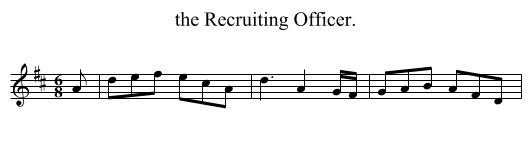 the Recruiting Officer. - staff notation