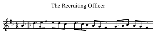 The Recruiting Officer - staff notation