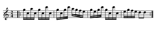 The Recruits - staff notation