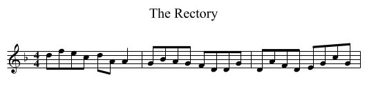 The Rectory - staff notation