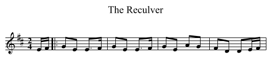 The Reculver - staff notation