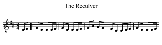 The Reculver - staff notation