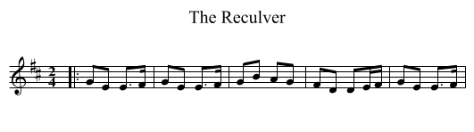 The Reculver - staff notation