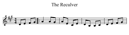 The Reculver - staff notation