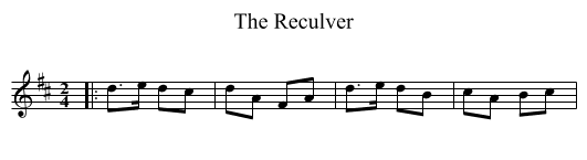 The Reculver - staff notation