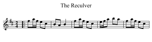 The Reculver - staff notation