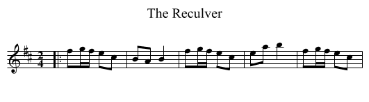 The Reculver - staff notation