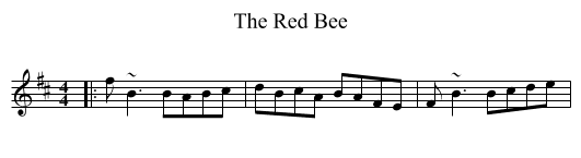 The Red Bee - staff notation