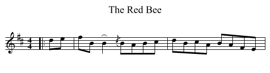 The Red Bee - staff notation
