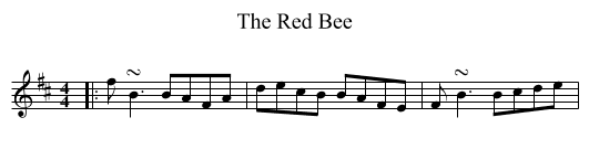 The Red Bee - staff notation
