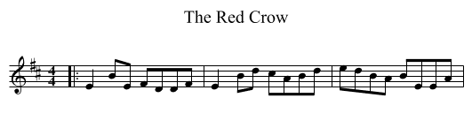 The Red Crow - staff notation