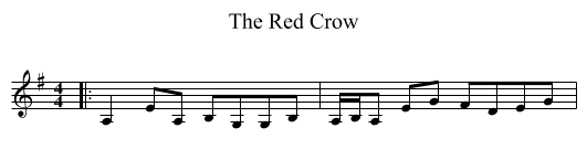 The Red Crow - staff notation