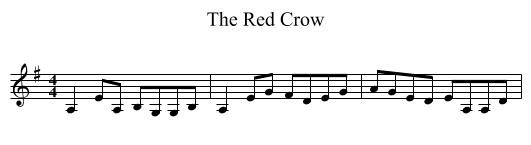 The Red Crow - staff notation