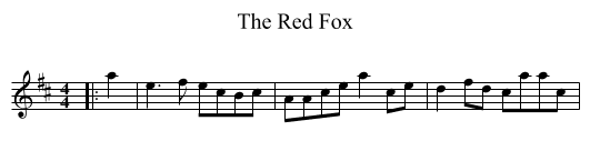 The Red Fox - staff notation
