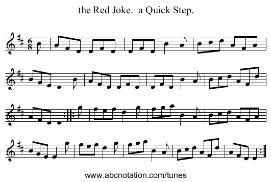 the Red Joke. a Quick Step. - staff notation