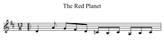 The Red Planet - staff notation