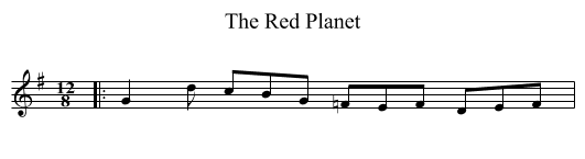 The Red Planet - staff notation