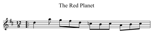 The Red Planet - staff notation