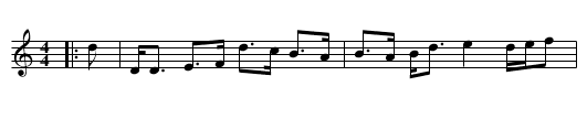 The Red Red Rose - staff notation