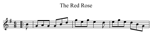 The Red Rose - staff notation