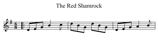 The Red Shamrock - staff notation