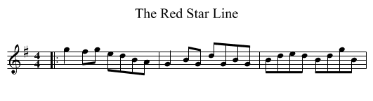The Red Star Line - staff notation