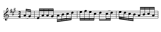 The Redhaired Boy  (hornpipe)  1748 - staff notation