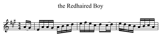 the Redhaired Boy - staff notation