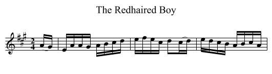 The Redhaired Boy - staff notation