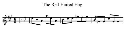 The Red-Haired Hag - staff notation
