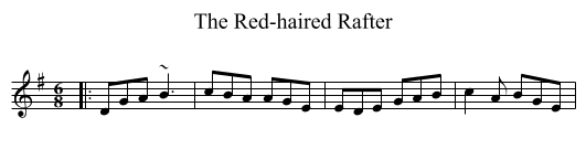 The Red-haired Rafter - staff notation