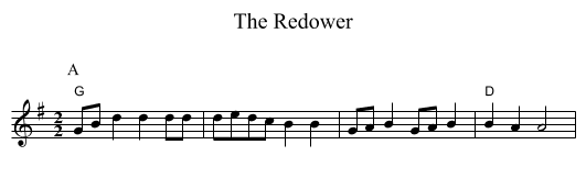 The Redower - staff notation