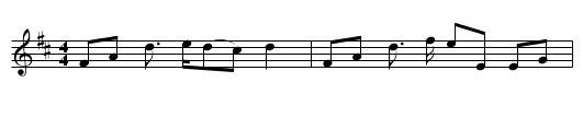 The Reel o' Stumpie - staff notation