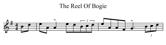 The Reel Of Bogie - staff notation