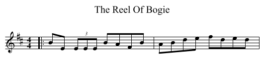 The Reel Of Bogie - staff notation