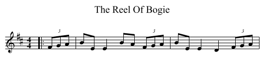 The Reel Of Bogie - staff notation