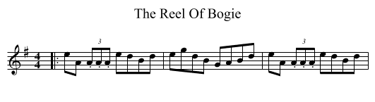 The Reel Of Bogie - staff notation