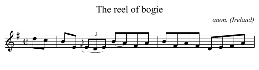 The reel of bogie - staff notation