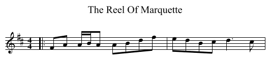 The Reel Of Marquette - staff notation