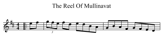 The Reel Of Mullinavat - staff notation