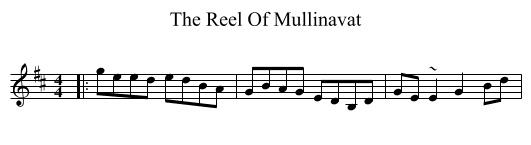 The Reel Of Mullinavat - staff notation