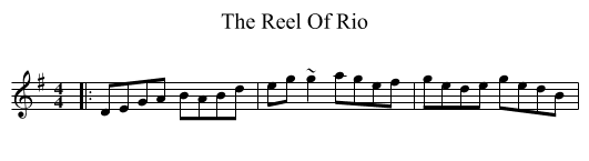 The Reel Of Rio - staff notation