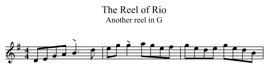 The Reel of Rio - staff notation