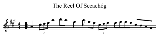 The Reel Of Sceachóg - staff notation