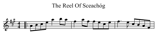 The Reel Of Sceachóg - staff notation
