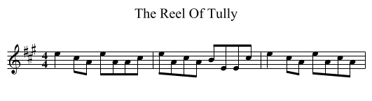 The Reel Of Tully - staff notation