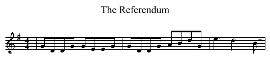 The Referendum - staff notation