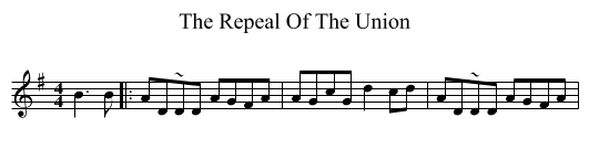 The Repeal Of The Union - staff notation